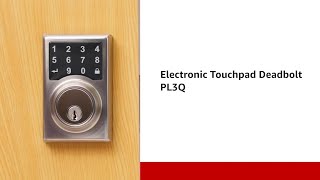 東隆五金Ezset Pl3Q Electronic Touchpad Deadbolt User Manual