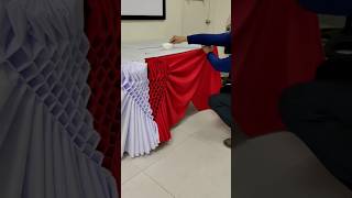 HEART SHAPE DESIGN TWO COLORS COMBINATION TABLE SKIRTING TUTORIAL #tableskirting #tutorial