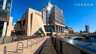Vibrant London Streets || Westfield Olympic park Walk [4K HDR]