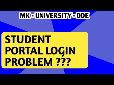Student portal not open | 2022 batch | no problem | MKU DDE