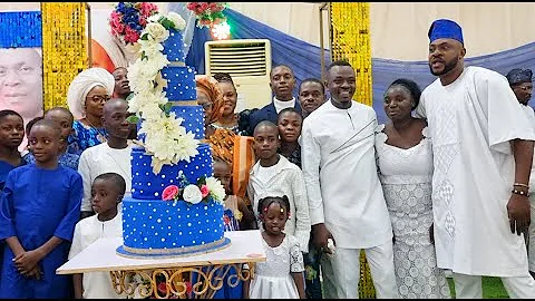 Moment Odunlade Adekola's Mum Snap With Her Children At Her 70th Birthday