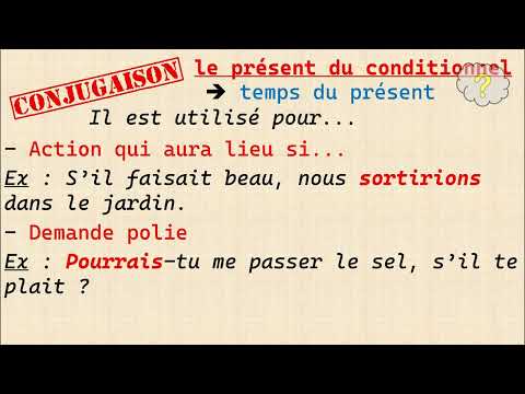 Qu'est ce que le présent du conditionnel