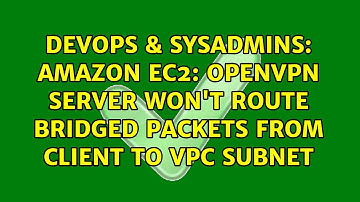 Amazon EC2: OpenVPN server won