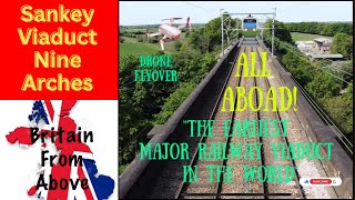 Drone-footage Sankey viaduct nine arches Newton Le Willows #dronefootage #viaduct #railway #dji