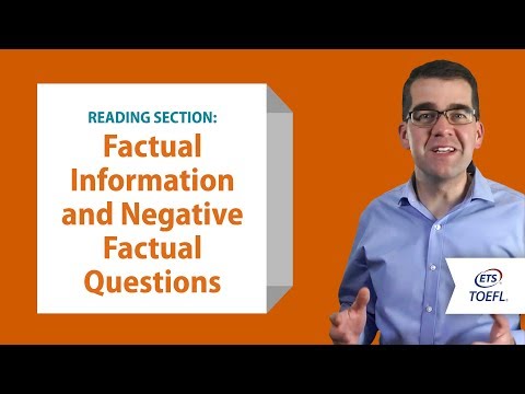 TOEFL® Reading Questions - Factual and Negative Factual Information | Inside the TOEFL® Test