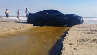 Mustang 5.0 Stuck at the Beach - The Washout Crystal Beach Bolivar Texas