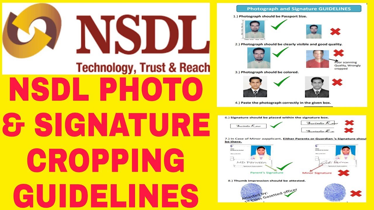 NSDL PHOTO AND SIGNATURE CROPPING GUIDELINES / DO AND DO NOT / FD COMMUNICATE PAN PORTAL (HINDI)