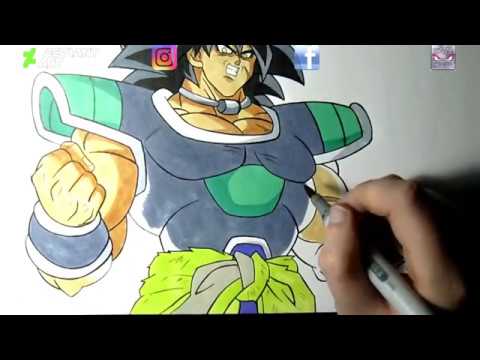 Drawing Broly Rage Dragon Ball Super Movie - YouTube