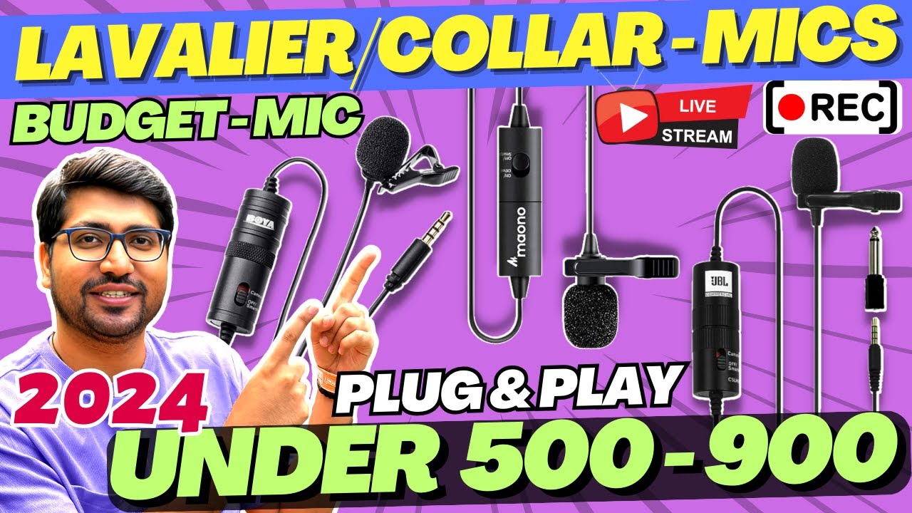 Top 5 Best Lavalier/Collar Mic Under 500🔥Best Microphone For Youtube🔥