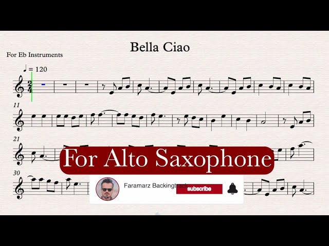 Bella Ciao - Play along for Alto Sax class=