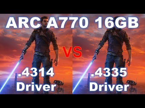 Intel Arc A770 16GB | Star Wars Jedi Survivor Driver Comparison .4314 and .4335