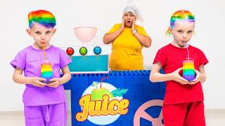 Dasha Found a Magic Rainbow Juice Stand 🌈 Healthy Good Habits Stories for Kids