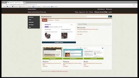 Omeka: Settings and Dashboard