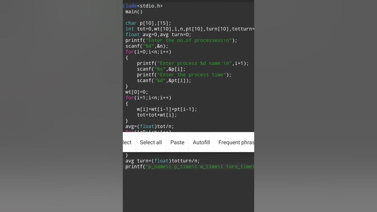 FCFS....OS program....#study...#shorts - YouTube