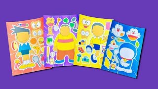 Doraemon Decorate Sticker Book Play With Nobita Suneo Giant