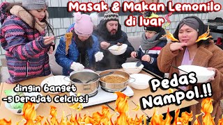 Cook U0026 Eat Outside At 5 Degrees Celcius Freezing Lemonilo Korean Spicy The Spicy Is Out Of T