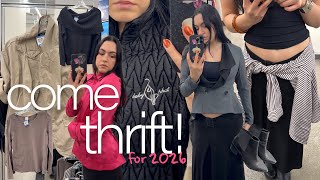 COME THRIFT FOR 2026 / my dream pinterest winter wardrobe ❤︎₊ ⊹ ♡