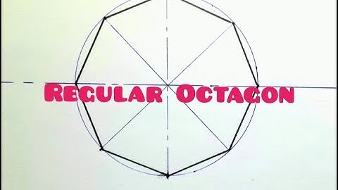 How to draw a regular octagon within a circle| USING A 45⁰ SET SQUARE