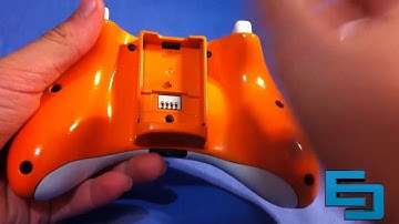 Airbrushed Xbox 360 Controller | Orange and White Glossy | ExtractCustoms