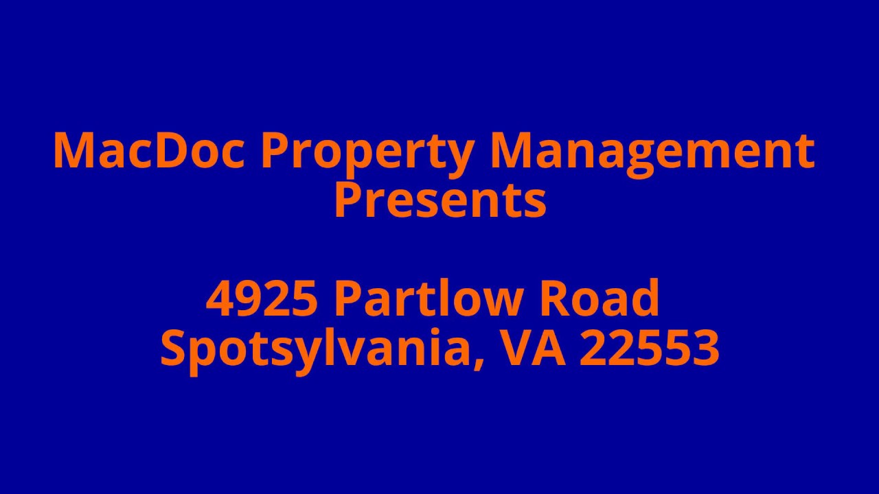 4925 Partlow Road, Spotsylvania, VA 22553 YouTube