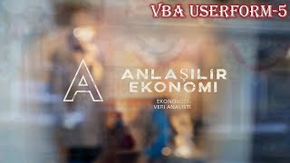 Anlaşılır Ekonomi Excel Vba UserForm-5 (UserForm Hesap Makinesi Kodlama)