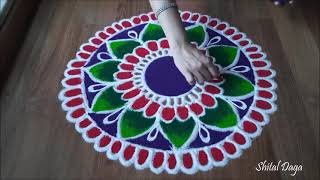 Navratri special unique rangoli designs with SHADING EFFECTS