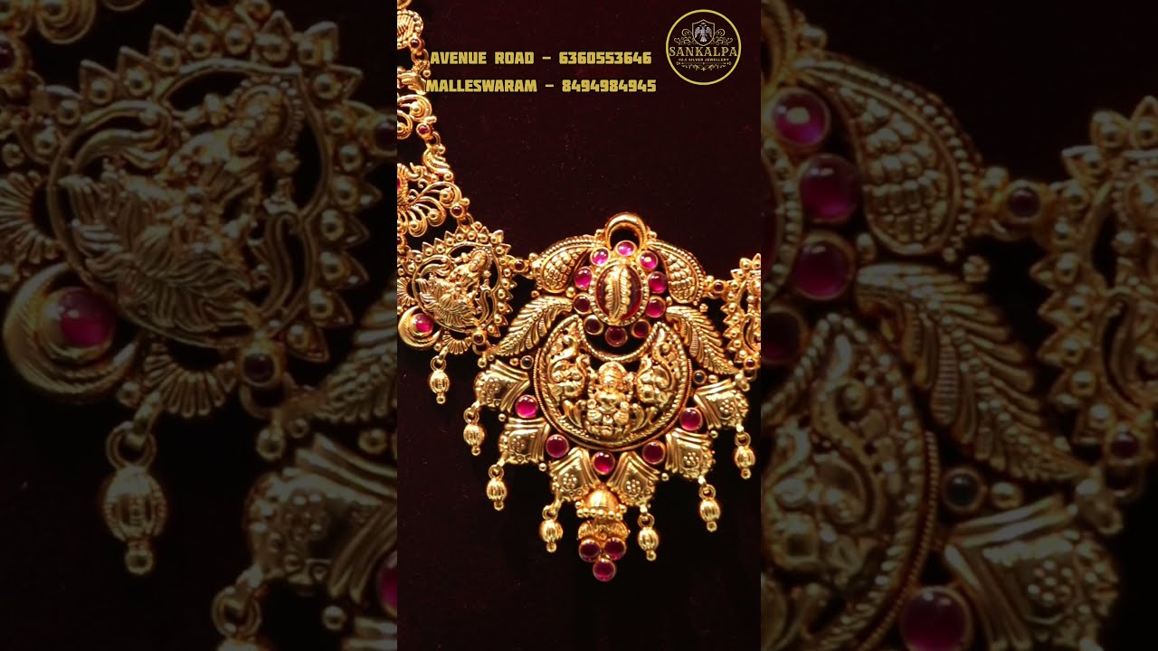 92.5 Silver Lakshmi Necklace Collection with Gold Micron Plating from