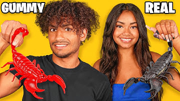 Eating GUMMY Vs REAL Food Challenge!