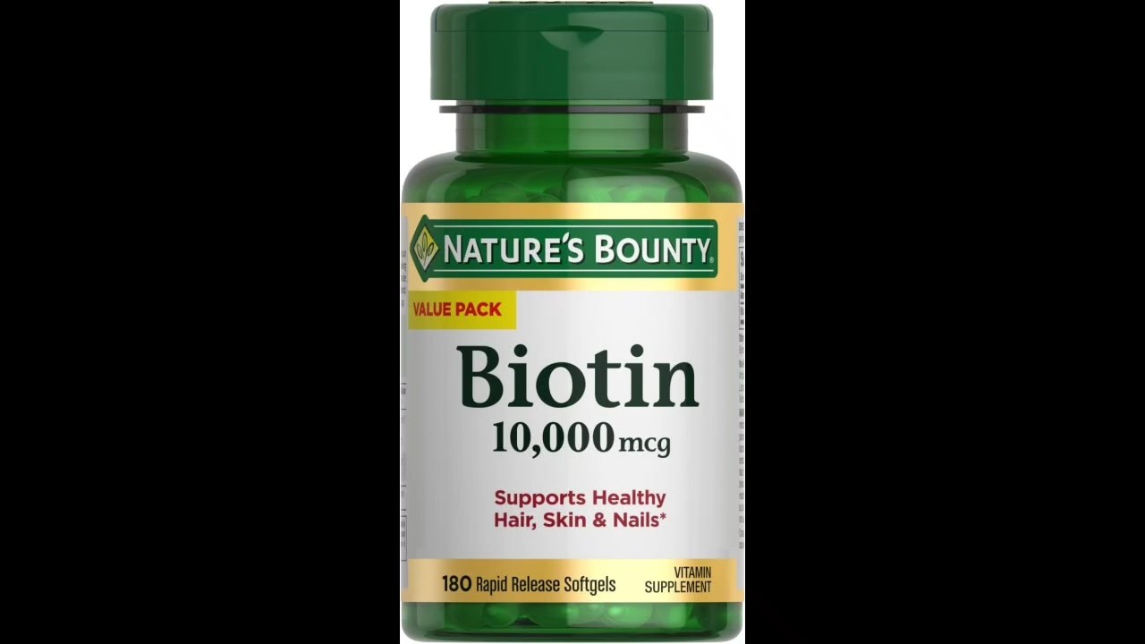 Nature's Bounty Biotin, Supports Healthy Hair, Skin and Nails, 10,000 mcg, Rapid Release Softgels