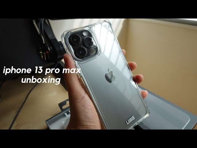 iphone 13 pro max (graphite) + UAG plyo case ice clear | quick unboxing 📦
