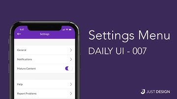 Daily UI 007 -  Settings Menu