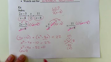 Algebra 2 - Big Ideas 7.5 - Solving Rational Equations