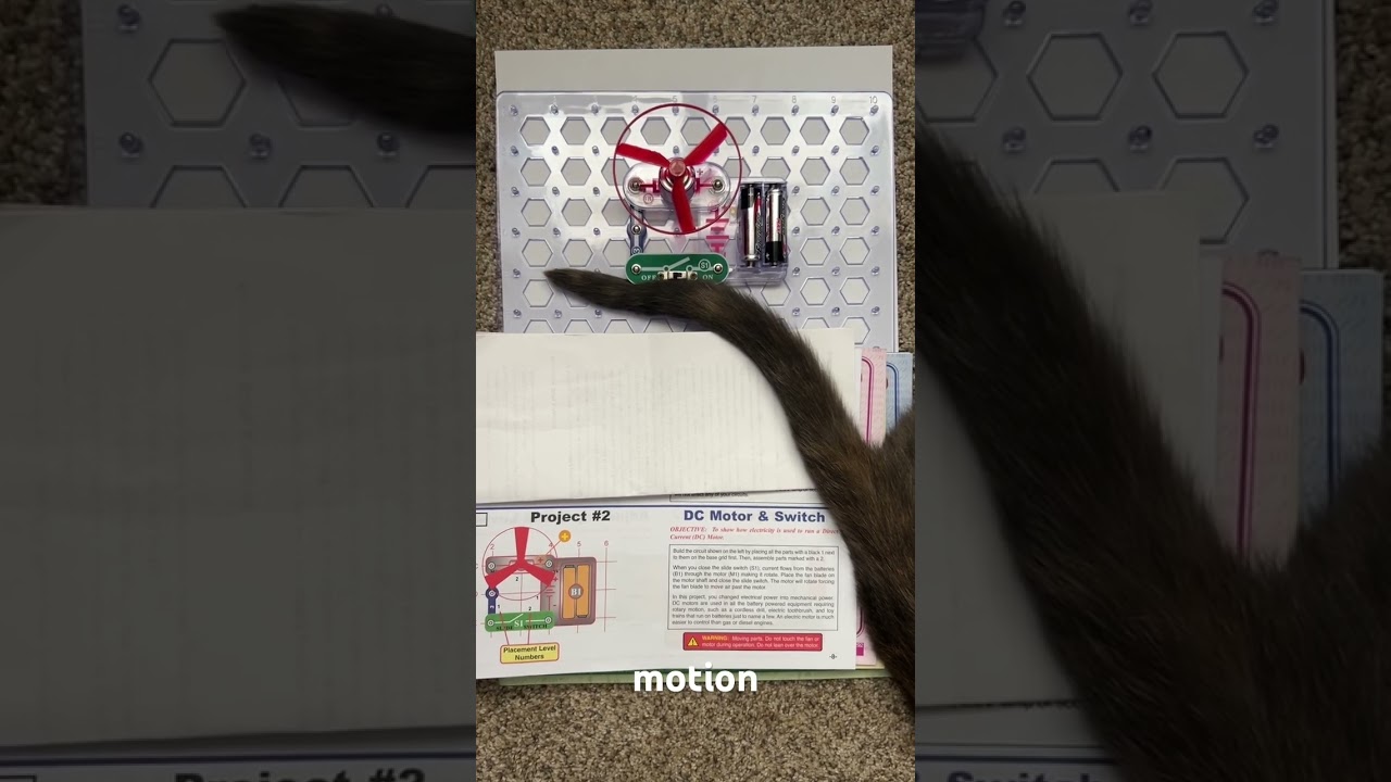 Electronic snap circuits - project 2 DC motor & switch