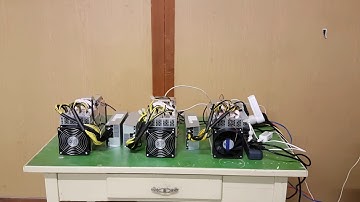 Two Antminer L3+ and one D3 booting up