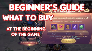 MU Origin 3 Beginners Guide Top Up - What to buy at The beginning od The Game