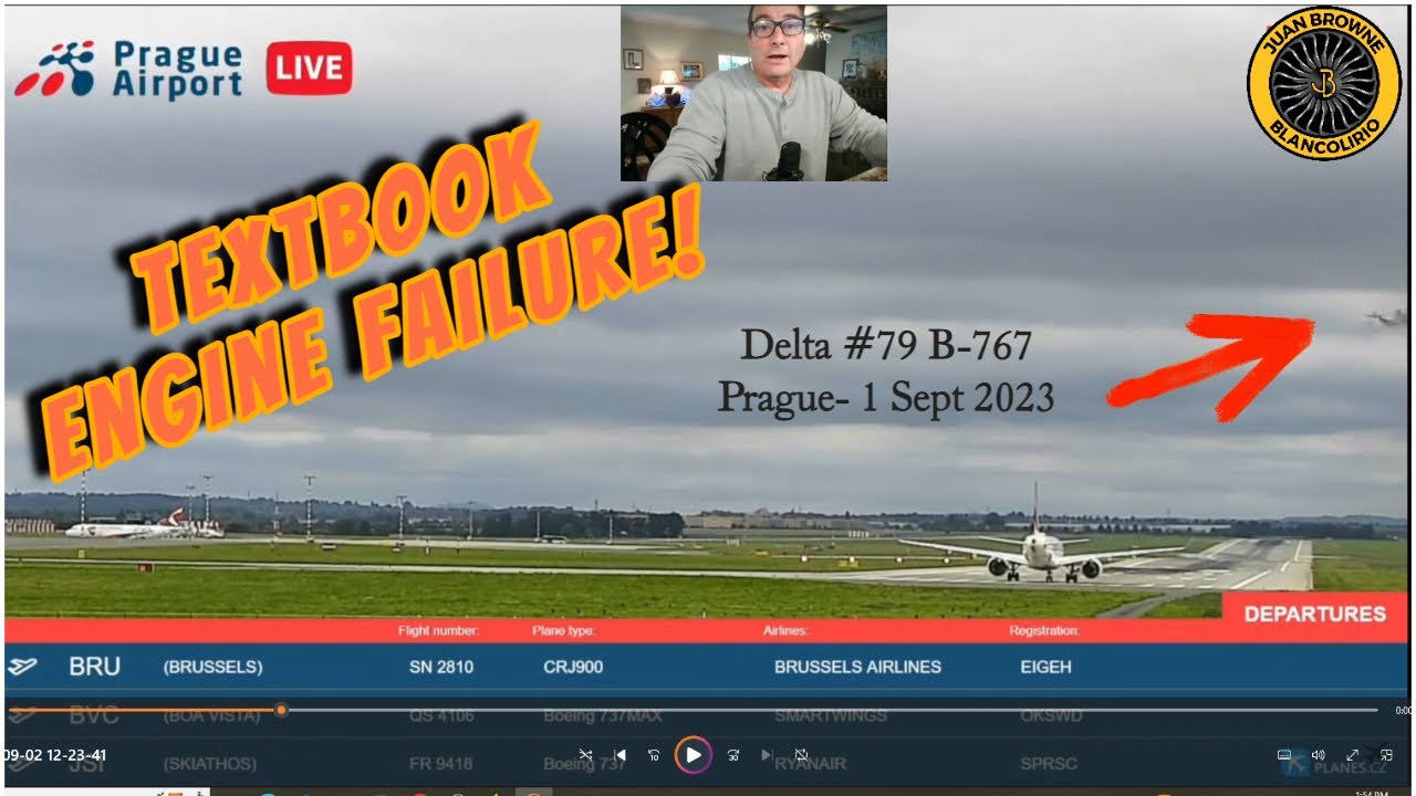 DELTA 767 TEXTBOOK Engine Failure on Takeoff - Prague/JFK - YouTube