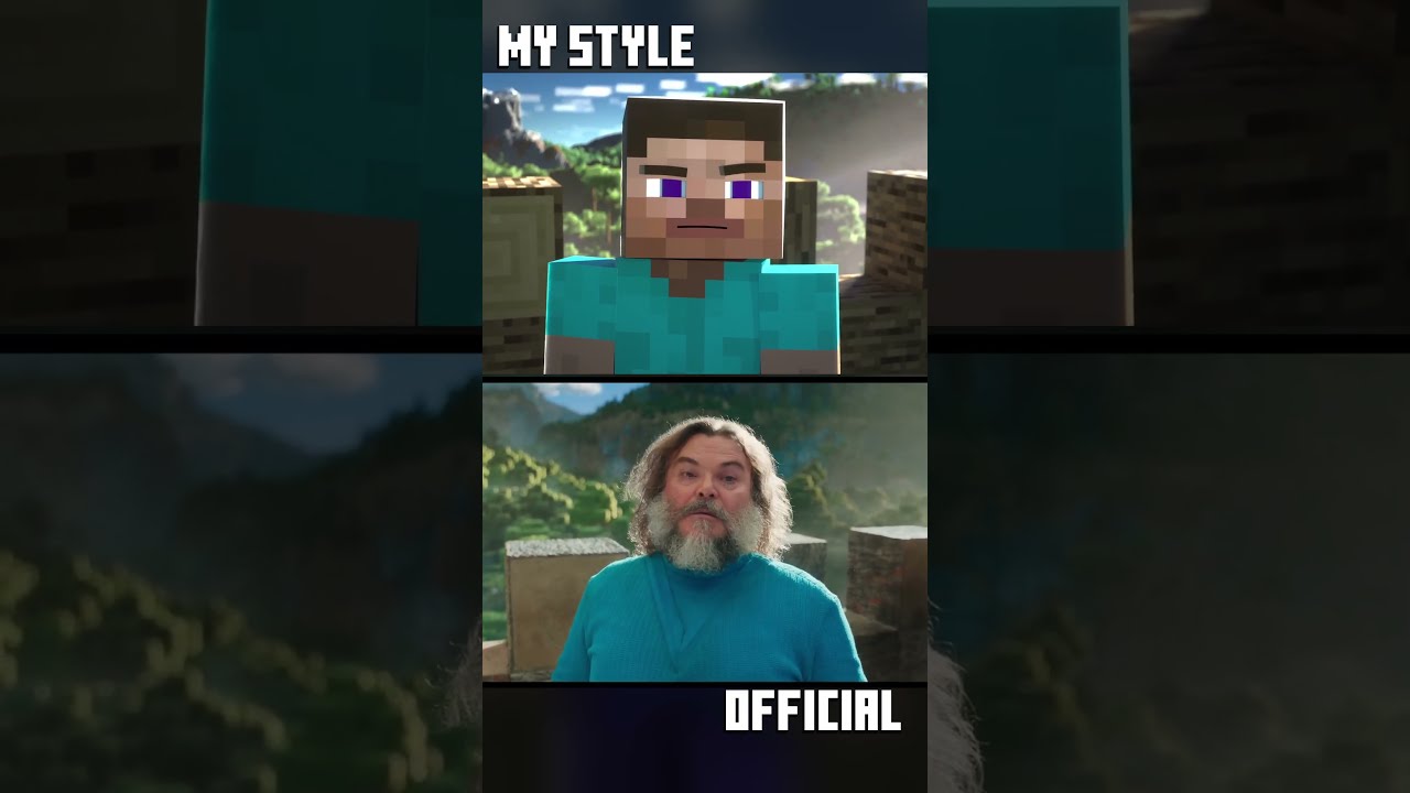 Minecraft Movie Trailer VS My Animated version - I Am Steve