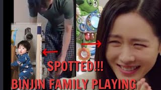 WOW!!!BINJIN family spotted happy playing.Yejin and hyunbin whole support to baby alkong needs.