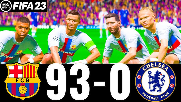 FIFA 23 - MESSI, RONALDO, MBAPPE, NEYMAR, ALL STARS - FC BARCELONA 93-0 CHELSEA | UCL FINAL | - YouTube