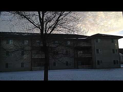 A winter sunrise at Autumn Park Apartments