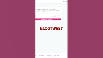 AI Tools - BlogTweet #shorts