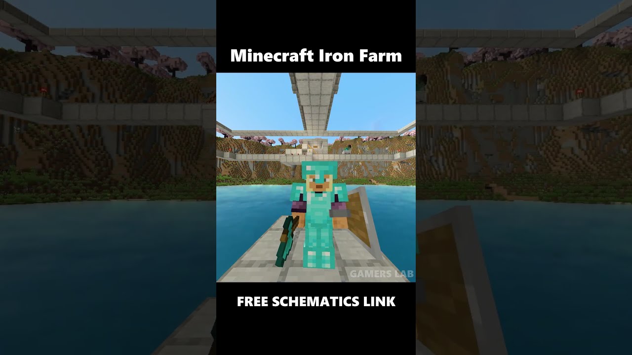 Minecraft 1 21 8 EASIEST IRON Farm Schematic 2500 Per Hour