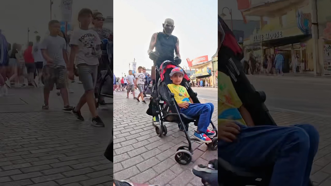 SCARE ACTORS interact with Baby!! 