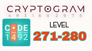 Cryptogram Letters and Numbers 271 272 273 274 275 276 277 278 279 280