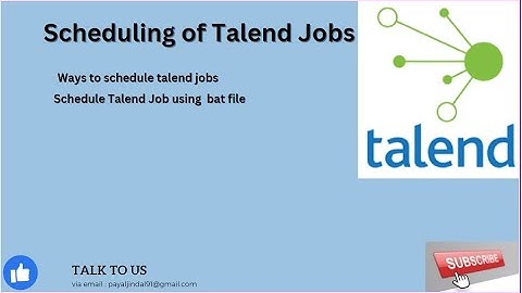 Scheduling Talend Open Studio Jobs|Talend Job Deployment & Scheduling|Scheduling execution of a Job