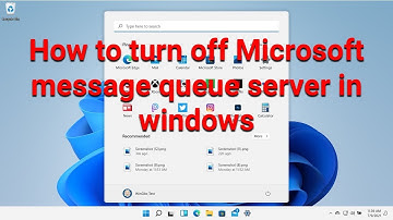 How to turn off Microsoft message queue server in windows