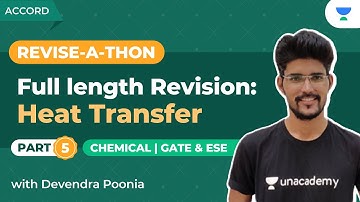 Full length Revision of Heat Transfer - 5 | Chemical | GATE 2022 | Devendra Poonia