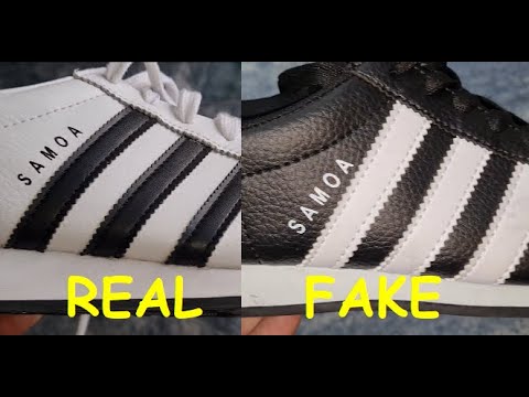 Adidas Samoa real vs fake. How to spot fake Adidas Samoa shoes - YouTube