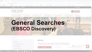 General Search (EBSCO Discovery)
