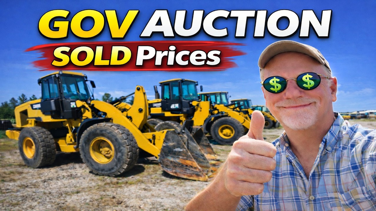 Government Auction SOLD Prices for Construction Equipment FEB 2026